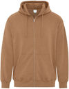 Am image of a Custom ATC Earth Wash Tourbillon Fleece Full Zip Hoodie in Caramel!