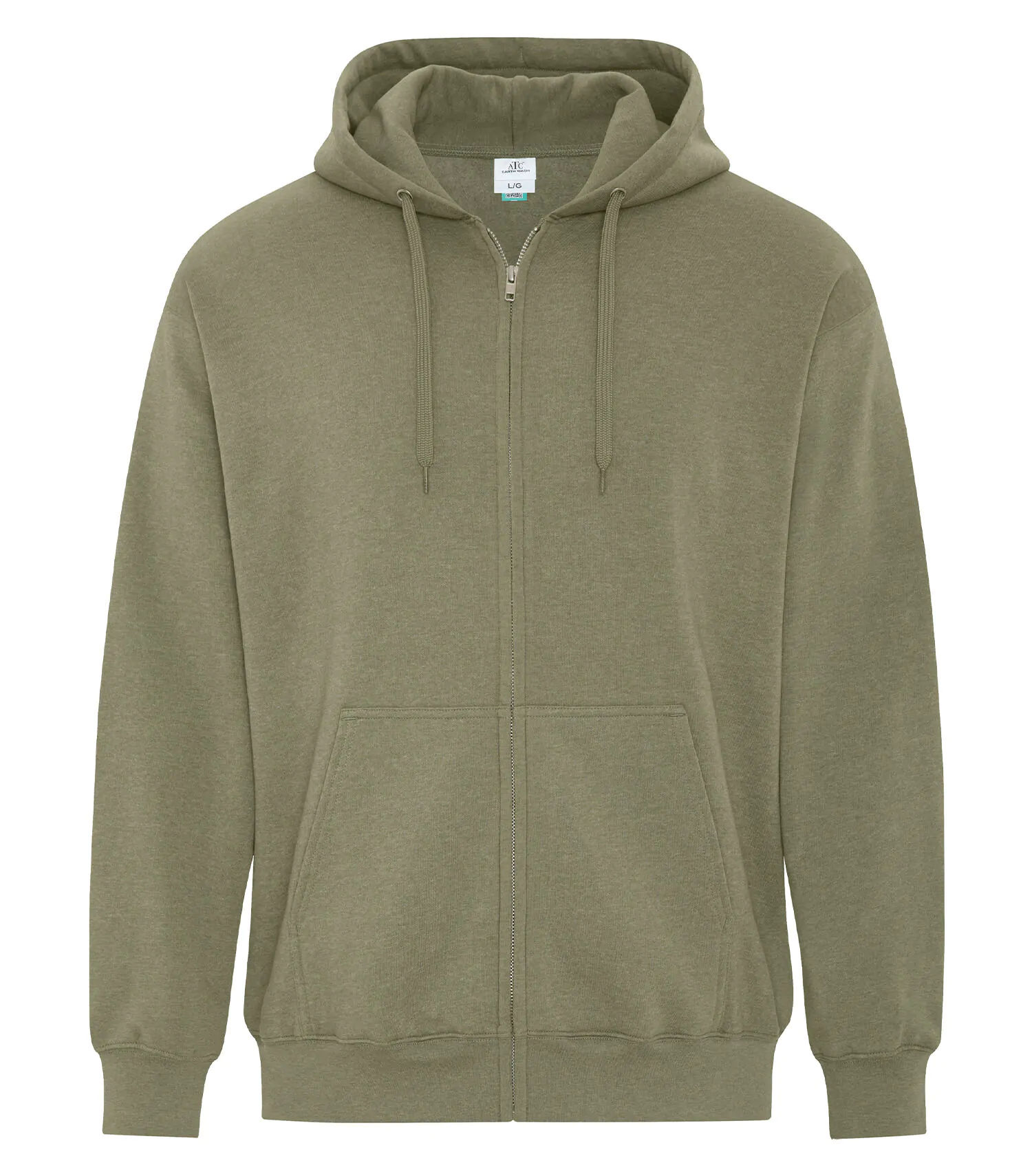 ATC Earth Wash Tourbillon Fleece Full Zip Hoodie in Military