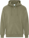 Am image of a Custom ATC Earth Wash Tourbillon Fleece Full Zip Hoodie in Military!