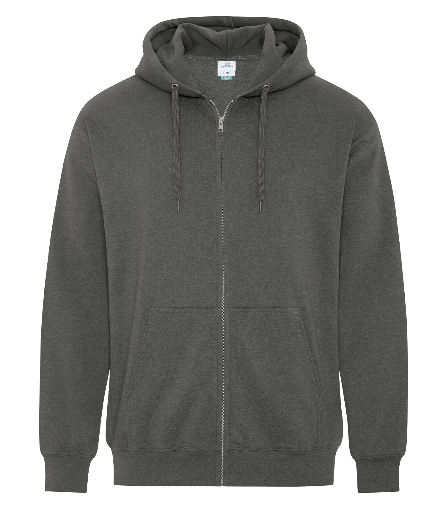 ATC Earth Wash Tourbillon Fleece Full Zip Hoodie in Pewter