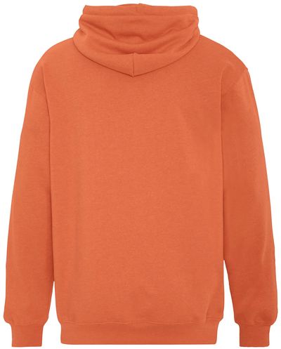 Am image of a Custom ATC Earth Wash Tourbillon Fleece Hooded Sweatshirt in Orange!