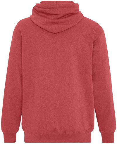 Am image of a Custom ATC Earth Wash Tourbillon Fleece Hooded Sweatshirt in Red!