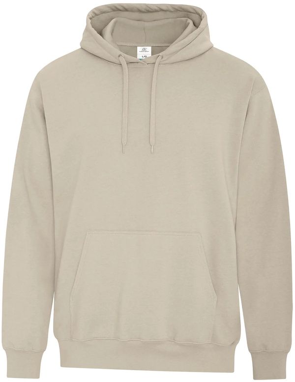 Am image of a Custom ATC Earth Wash Tourbillon Fleece Hooded Sweatshirt in Sand!