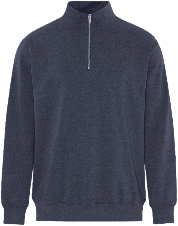 Am image of a Custom ATC Earth Wash Tourbillon Fleece Quarter Zip Sweatshirt in Navy!