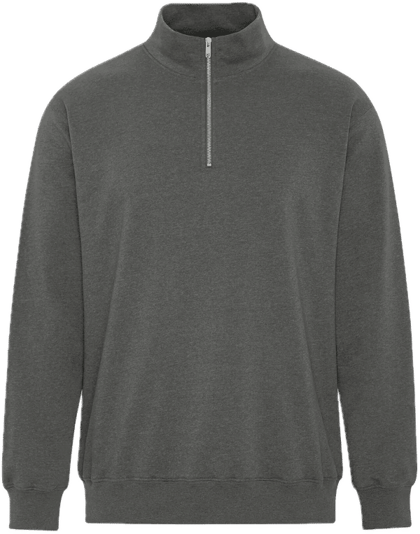 Am image of a Custom ATC Earth Wash Tourbillon Fleece Quarter Zip Sweatshirt in Pewter!