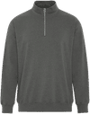 Am image of a Custom ATC Earth Wash Tourbillon Fleece Quarter Zip Sweatshirt in Pewter!
