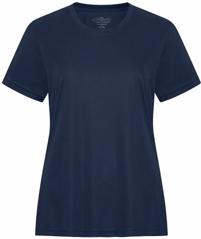 Am image of a Custom ATC Essential Performance Ladies Tee in True Navy!