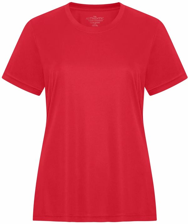 Am image of a Custom ATC Essential Performance Ladies Tee in True Red!