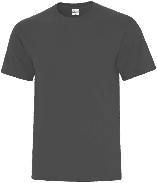 Am image of a Custom ATC Everyday Cotton Blend Tee in Charcoal!