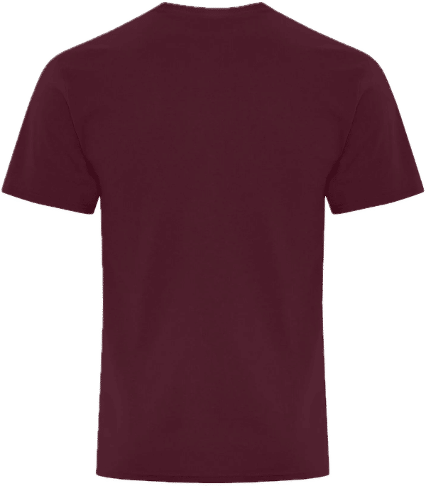 Am image of a Custom ATC Everyday Cotton Blend Tee in Maroon!