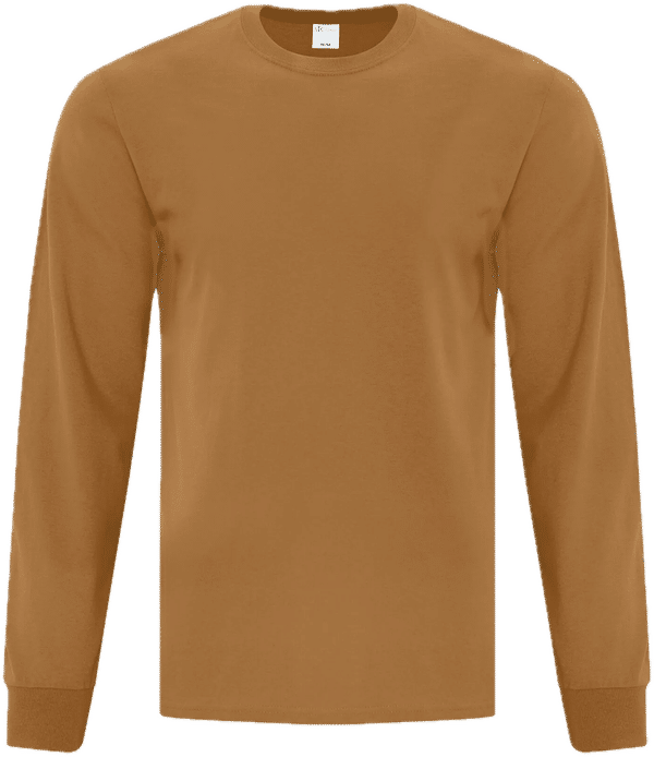 Am image of a Custom ATC EVERYDAY COTTON LONG SLEEVE TEE in Caramel!