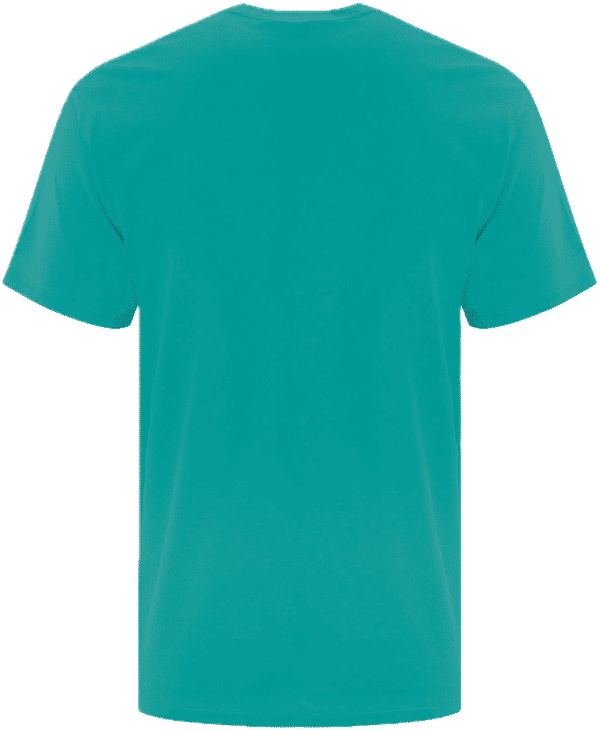 Am image of a Custom ATC Everyday Cotton Tee in Bright Aqua!