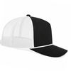 An image of a Custom ATC Everyday Cotton Twill 5 Panel Trucker Rope Cap in Black/White!