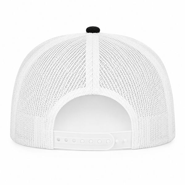 An image of a Custom ATC Everyday Cotton Twill 5 Panel Trucker Rope Cap in Black/White!