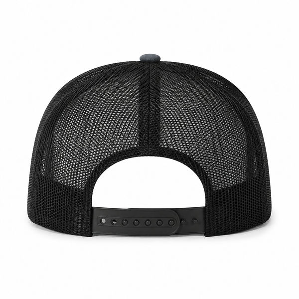 An image of a Custom ATC Everyday Cotton Twill 5 Panel Trucker Rope Cap in Cool Grey/Black!