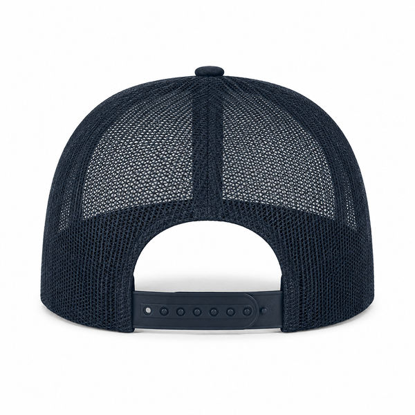 An image of a Custom ATC Everyday Cotton Twill 5 Panel Trucker Rope Cap in Navy/Navy!