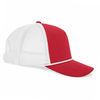 An image of a Custom ATC Everyday Cotton Twill 5 Panel Trucker Rope Cap in Red/White!