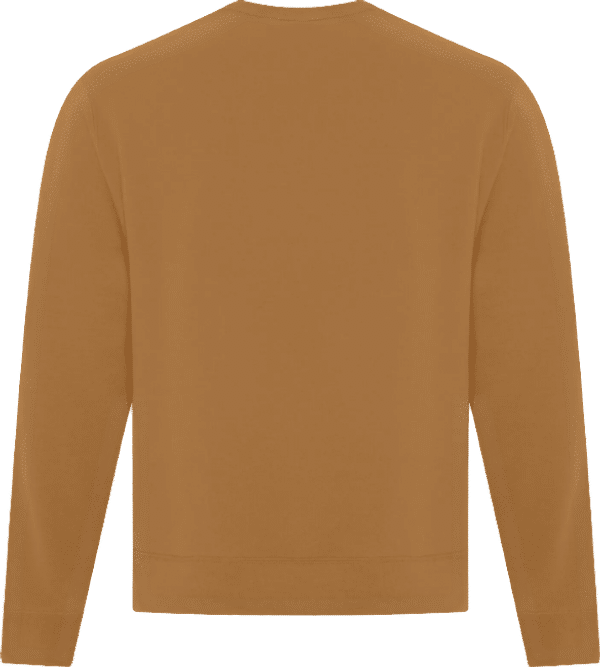 Am image of a Custom ATC Everyday Fleece Crewneck Sweatshirt in Caramel!