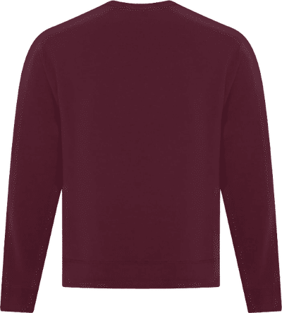 Am image of a Custom ATC Everyday Fleece Crewneck Sweatshirt in Maroon!