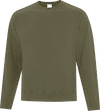 Am image of a Custom ATC Everyday Fleece Crewneck Sweatshirt in Military Green!