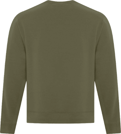Am image of a Custom ATC Everyday Fleece Crewneck Sweatshirt in Military Green!
