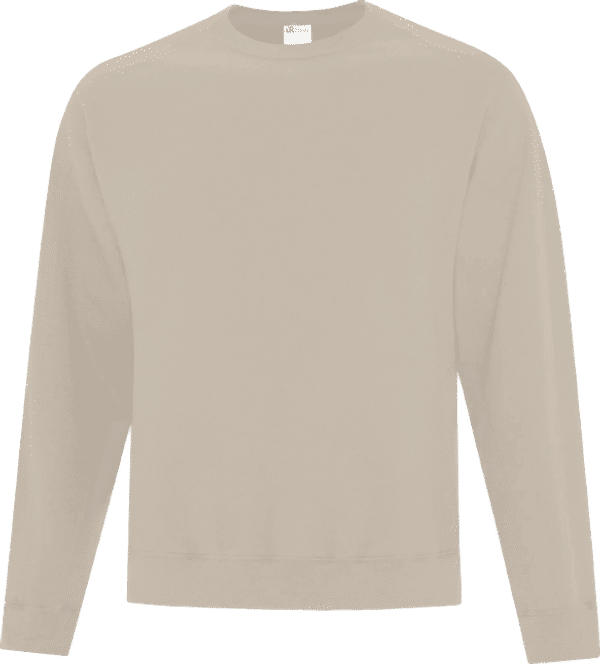 Am image of a Custom ATC Everyday Fleece Crewneck Sweatshirt in Sand!
