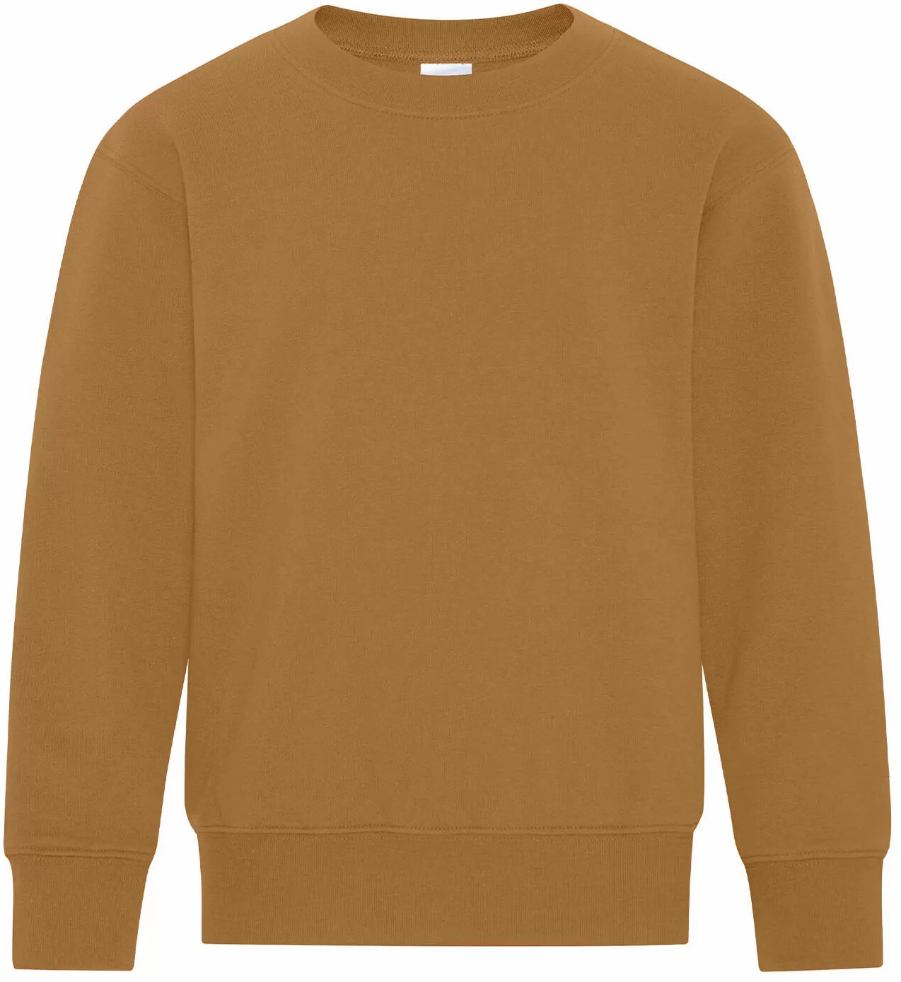 ATC Everyday Fleece Crewneck Youth Sweatshirt in Caramel