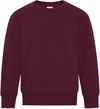 Am image of a Custom ATC Everyday Fleece Crewneck Youth Sweatshirt in Maroon!