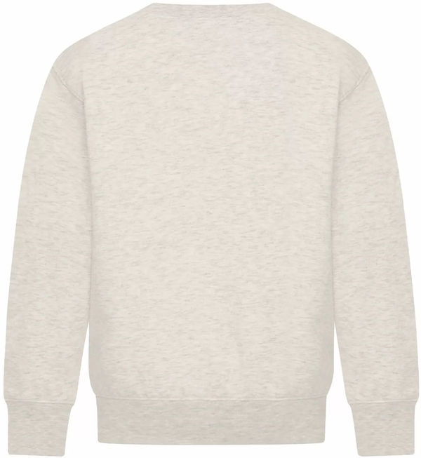 Am image of a Custom ATC Everyday Fleece Crewneck Youth Sweatshirt in Oatmeal Heather!