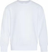 Am image of a Custom ATC Everyday Fleece Crewneck Youth Sweatshirt in White!
