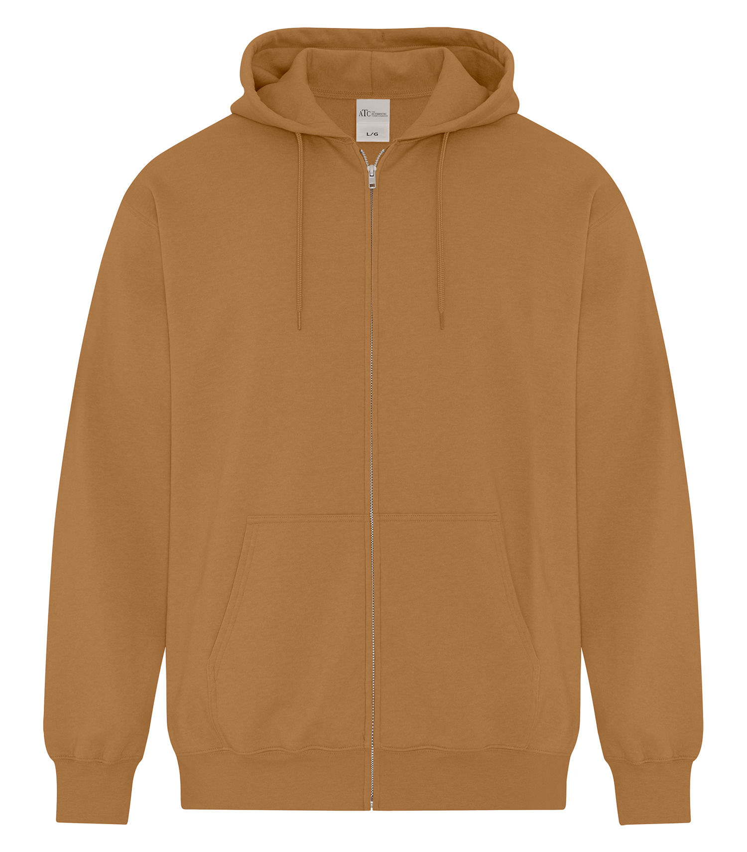 ATC Everyday Fleece Full Zip Hooded Sweatshirt in Caramel