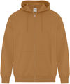 Am image of a Custom ATC Everyday Fleece Full Zip Hooded Sweatshirt in Caramel!