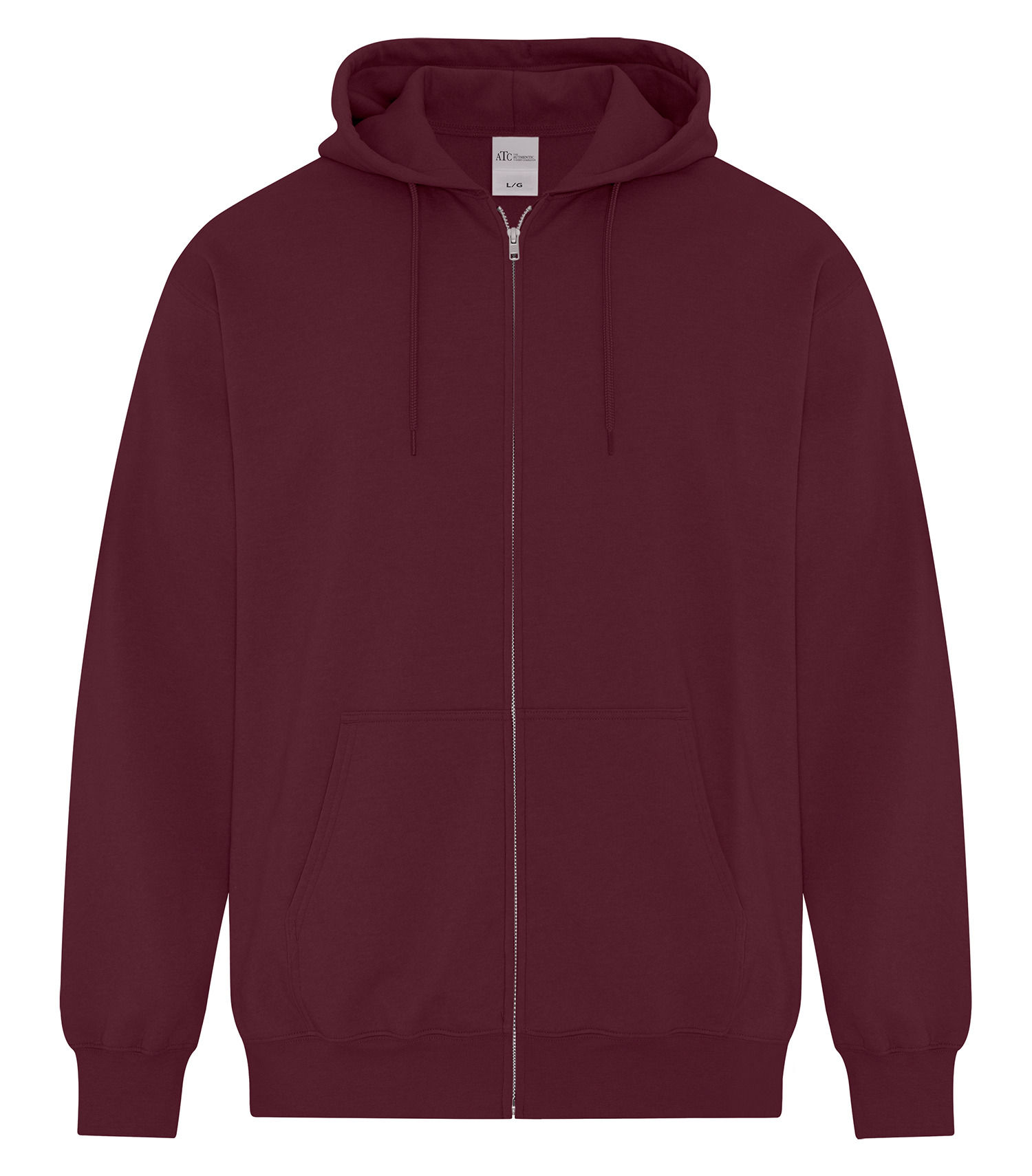 ATC Everyday Fleece Full Zip Hooded Sweatshirt in Maroon