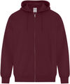 Am image of a Custom ATC Everyday Fleece Full Zip Hooded Sweatshirt in Maroon!