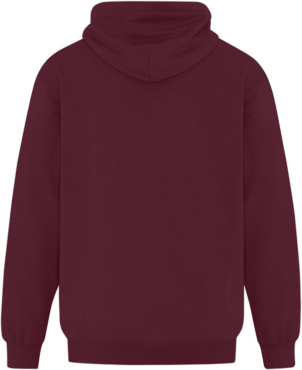 Am image of a Custom ATC Everyday Fleece Full Zip Hooded Sweatshirt in Maroon!