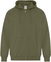 Am image of a Custom ATC Everyday Fleece Full Zip Hooded Sweatshirt in Military Green!