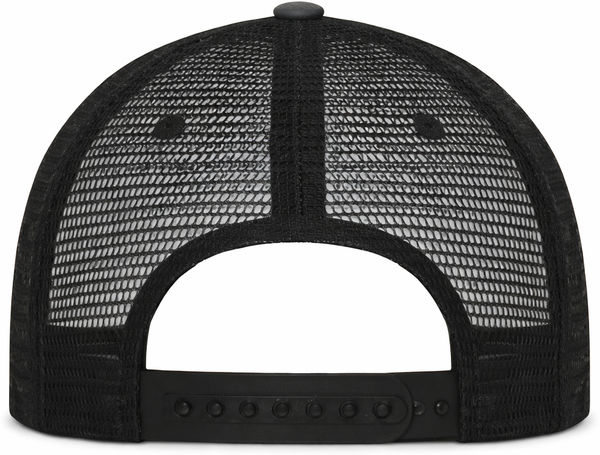 An image of a Custom ATC Everyday Snapback Trucker Cap in Black/Black!