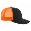 An image of a Custom ATC Everyday Snapback Trucker Cap in Black/Orange!