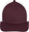 An image of a Custom ATC Everyday Snapback Trucker Cap in Maroon/White!