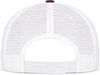 An image of a Custom ATC Everyday Snapback Trucker Cap in Maroon/White!
