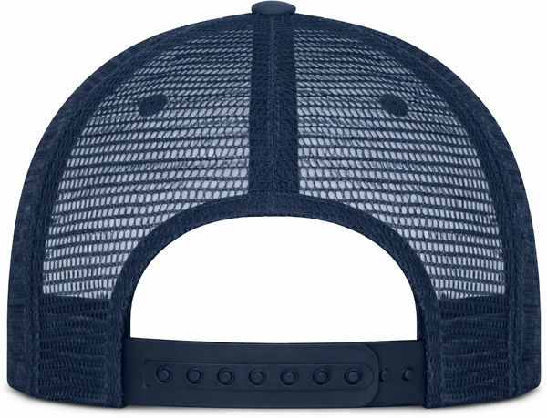 An image of a Custom ATC Everyday Snapback Trucker Cap in Navy/Navy!
