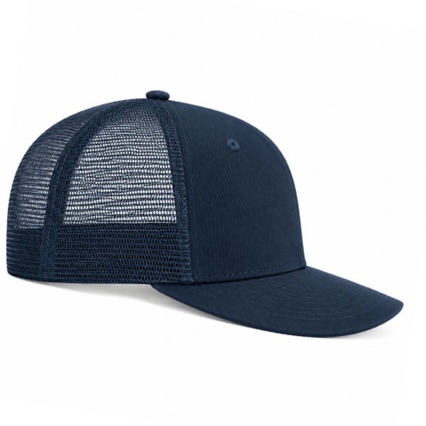 An image of a Custom ATC Everyday Snapback Trucker Cap in Navy/Navy!