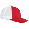 An image of a Custom ATC Everyday Snapback Trucker Cap in Red/White!