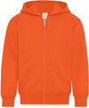 Am image of a Custom ATC Everyday Youth Fleece Full Zip Hooded Sweatshirt in Orange!