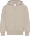 Am image of a Custom ATC Everyday Youth Fleece Full Zip Hooded Sweatshirt in Sand!