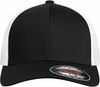 An image of a Custom ATC Flexfit® Trucker Mesh Cap in Black/White!
