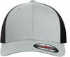An image of a Custom ATC Flexfit® Trucker Mesh Cap in Silver/Black!