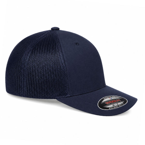 An image of a Custom ATC Flexfit® Trucker Mesh Cap in True Navy/True Navy!