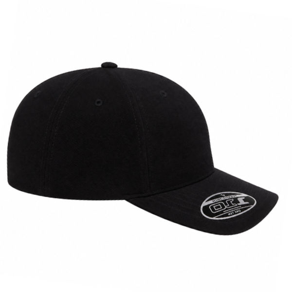 An image of a Custom ATC Flexfit 110 Cool and Dry Mini Pique Cap in Black!
