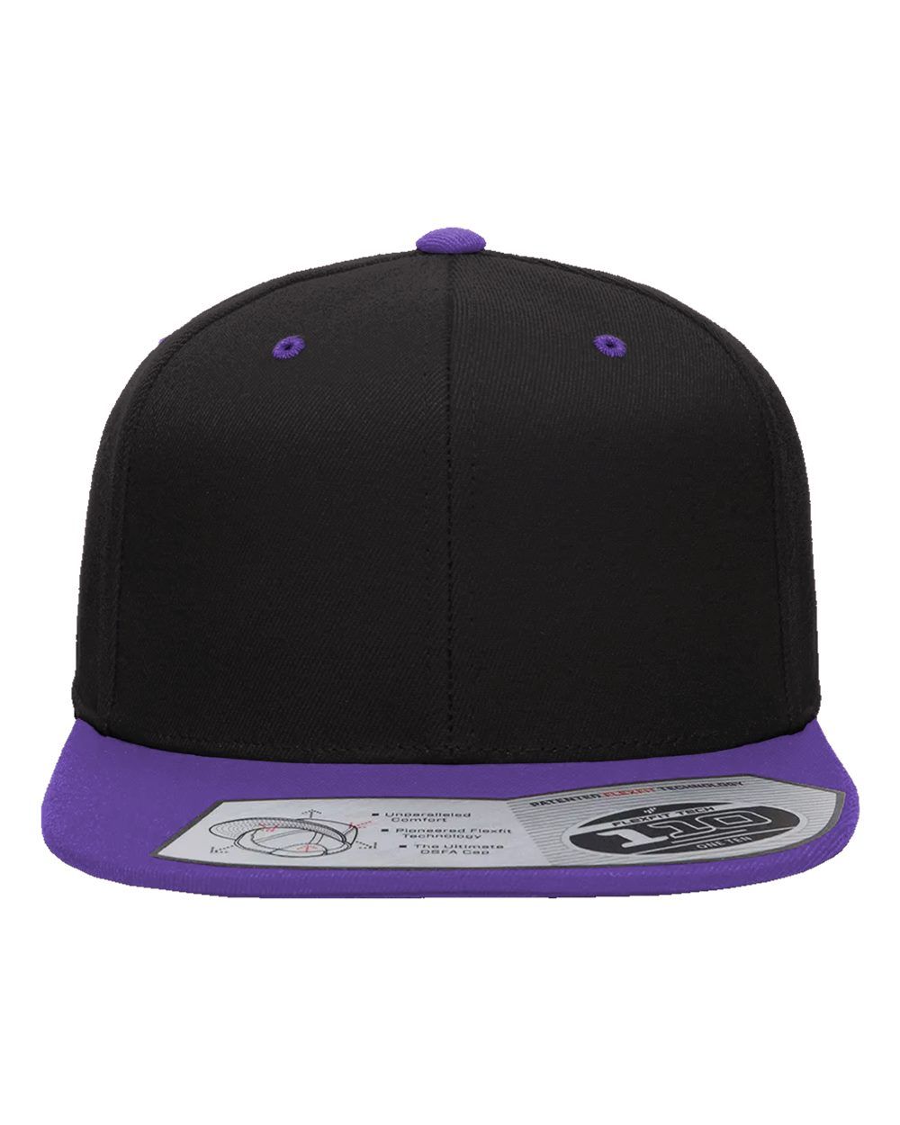 ATC Flexfit 110 Snapback Cap in Black/Purple
